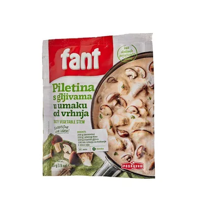 Podravka Fant Piletina s gljivama u umaku vrhnja, 55 g
