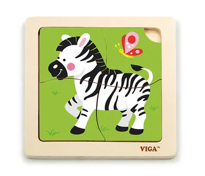 Viga drvoIgračka Master drvene puzle zebra,Šarena