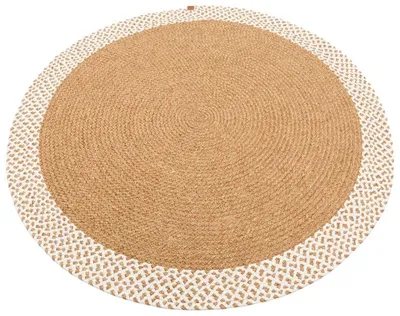 Tepih PTN 19, Okrugli, 90 cm-Bijeli