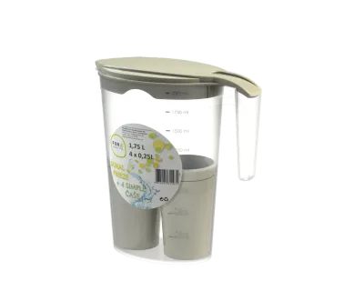 Fora Bokal Freeze 1.75L + 4 čaše 0.25L, Providni