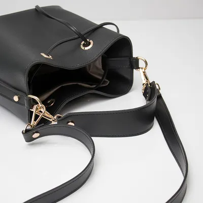 Lovely Bag  IZZY -  crna torba - Srebrni metal