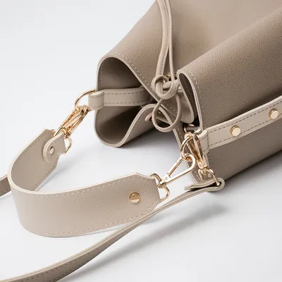 Lovely Bag  IZZY - tamno bež torba - Srebrni metal