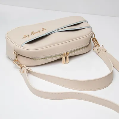 Lovely Bag  NELLIE - bež/svijetlo plava torba - Zlatni metal