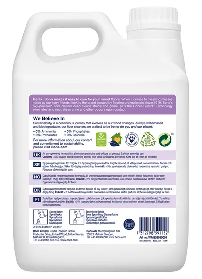 Bona Pet Ćistač za drvene površine, 2.5 L