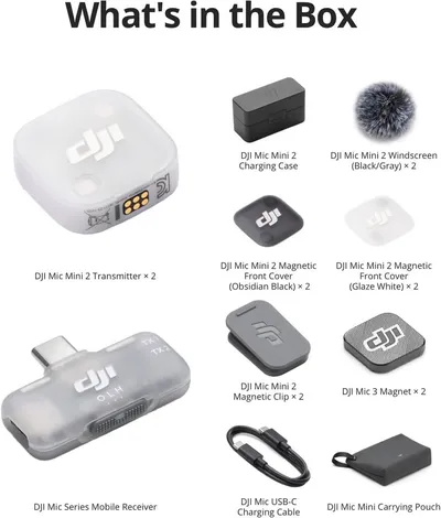 DJI Mic Mini 2 (2 TX + 1 Mobile RX + Charging Case)