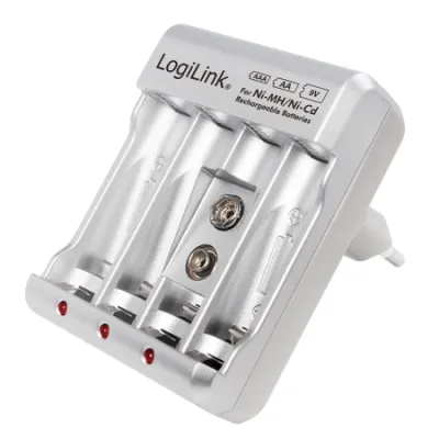 LogiLink Battery charger for Ni-MH/Ni-Cd AA/AAA/9V accumulators  PA0168