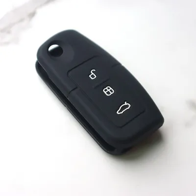 Silikonska navlaka za ključ Ford Tip 11, Tri Tipke, Crna
