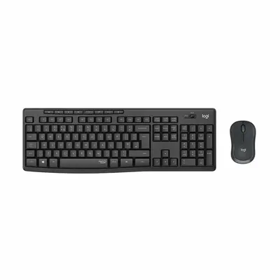 Logitech Set miš i tastatura MK295, Bežični, Crni