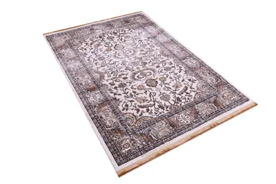 Merinos Končani tepih Floral Elegance, 133x190 cm, Sivi