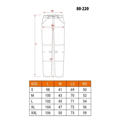 Neo Radne ženske hlače 80-220/36, Tamnosive