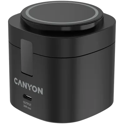 Canyon Wireless punjač 4in1 Charging Stand, 70x70x70.3 mm, Crni