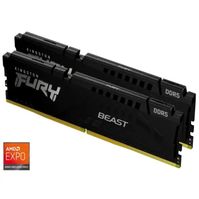 Kingston RAM Fury beast, 64GB (2x32GB), DDR5 5600MHz, CL40, EXPO, XMP