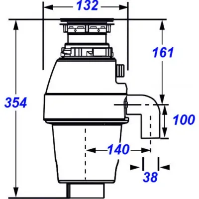 Inter Ceramic Crusher Icd Ens filter, 370 W, oštrice od nehrđajućeg čelika D13, crni