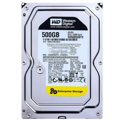 Western Digital HDD disk, 500 GB, SATA, 64 MB, 7200 RPM