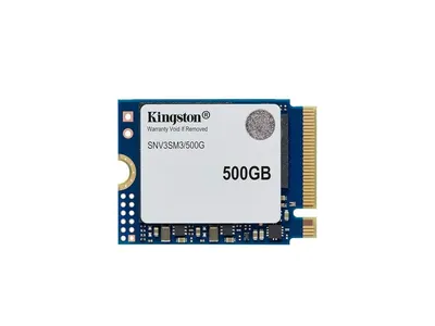 Kingston SSD disk NV3, 500 GB, M.2 2230, PCIe Gen 4.0x4, NVMe, 5000 MB/s, 3000 MB/s