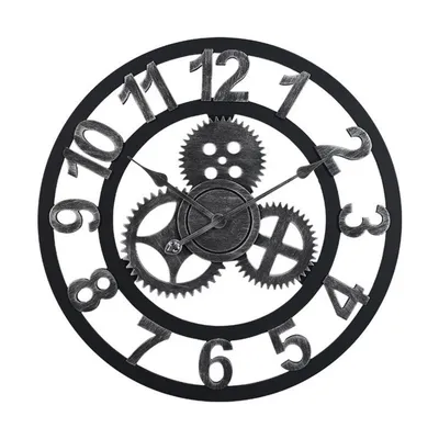 Giga Timer Dekorativni zidni sat, 60cm, Crni
