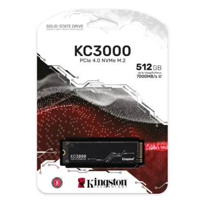 Kingston SSD disk KC3000, 512 GB, M.2, PCIe Gen 4.0, NVMe, 7000 MB/s, 3900 MB/s