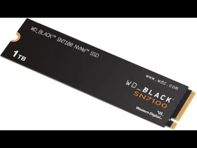Western Digital SSD disk SN7100, 1 TB, PCIe Gen 4.0, NVMe, 7250 MB/s, 6900 MB/s Crna