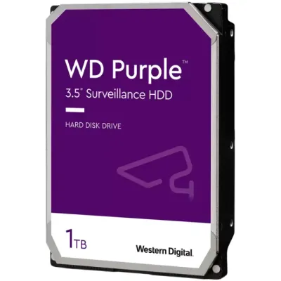 Western Digital HDD disk Purple, 1 TB, 3,5", SATA 6 Gb/s, 64 MB, 5400 RPM
