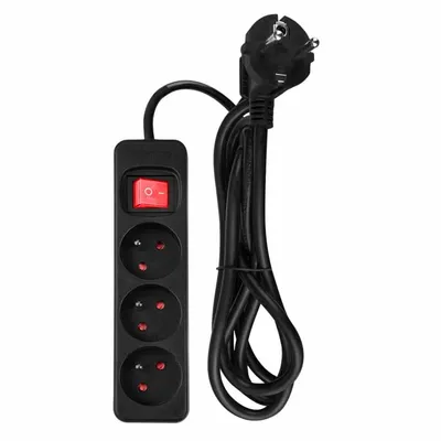 NEO Produžni kabel 90-182, 3x1.5 mm, 1.5m, Crni