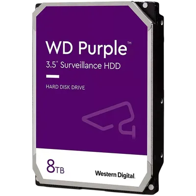 Western Digital HDD disk Purple, 8 TB, 3,5", SATA, 256 MB, 5640 RPM