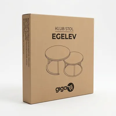 Giga Egelev Klub sto, 80x60, Bijeli