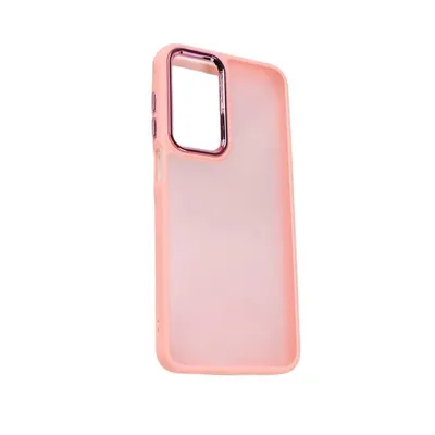 Silikonska maska za mobilni telefon Samsung A56 Frame, Roze