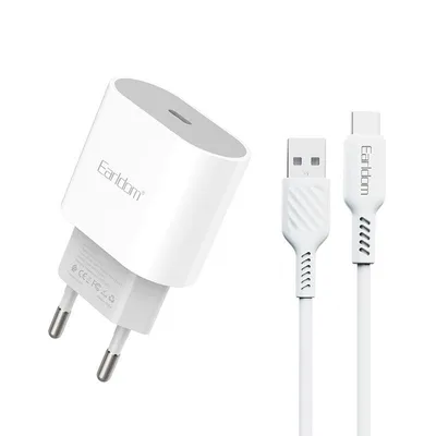 Earldom Punjač ES-EU42 20W PD Tip-C na Tip-C, Bijeli