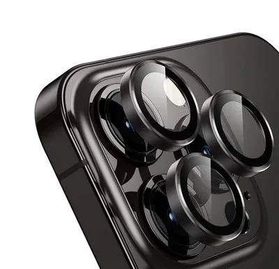 Iphone Positioner staklo kamere Metal 15 Pro / 15 Pro Max, Crni