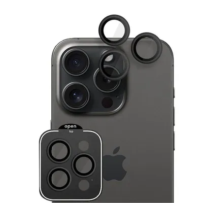 Iphone Positioner staklo kamere Metal 16 Pro / 16 Pro Max, Crni