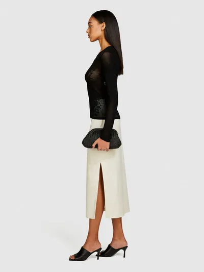 Benetton Ženska suknja 4U6WL0023-38U-40, Krem