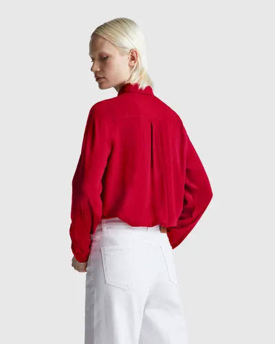 Benetton Ženska košulja dugih rukava 5WPWDQ0B0-23Z-XS, Crvena