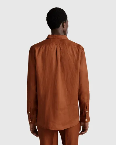 Benetton Muška košulja dugih rukava 5BKU5QJG8-25V-L, Braon