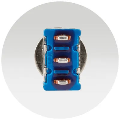 Home Prekidač KIP, 250 V~, 3 A, 13 × 8 × Ø6 mm, 3 položaja, ST 303, Plavi