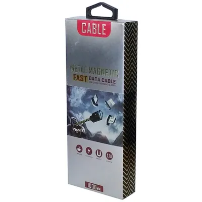 Platoon USB kabl za smartphone, Metal magnetic, Crno-žuti