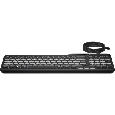 HP Tastatura 405, Žičana, Pozadinsko osvetljenje, Crna