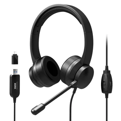 Port Designs Slušalice s mikrofonom Comfort Office, USB, Crne