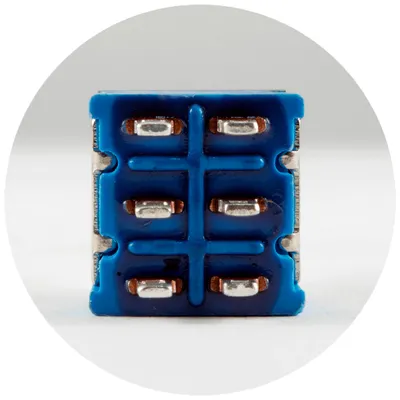 Home Prekidač KIP, 250 V~, 3 A, 13 × 13 × Ø6 mm, 2 položaja, ST 304, Plavi