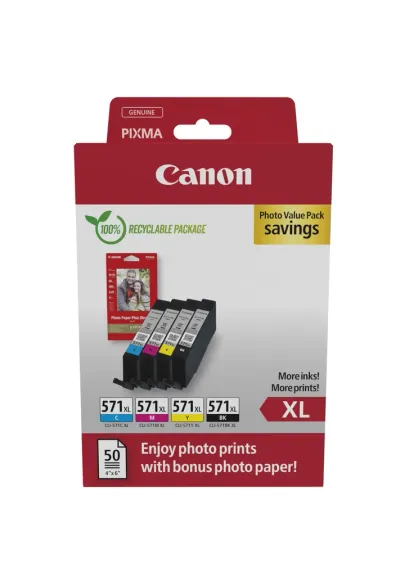 Canon Set tonera CLI-571, XL, Magenta + Žuti + Cijan + Crni