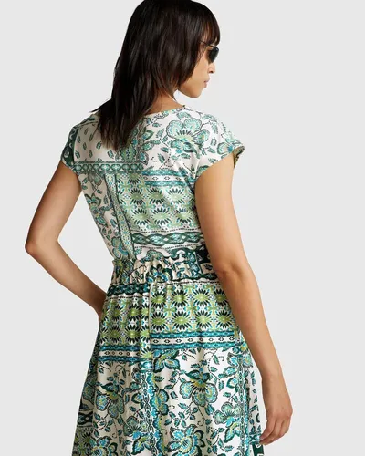 Benetton Ženska majica kratkih rukava 3EGTD10BM-72C-XS, Zelena