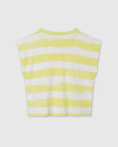 Benetton Majica kratkih rukava za djevojčice 3SL3C10OWG-74P-L, Žuta