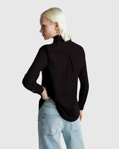 Benetton Ženska košulja dugih rukava 5WPQDQ0AX-100-XS, Crna