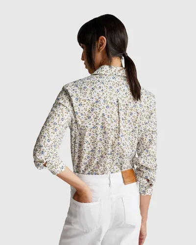 Benetton Ženska košulja dugih rukava 5Q6SDQ0AY-66Z-S, Bijela