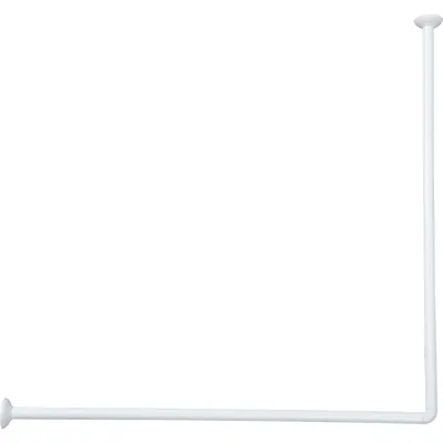 TENDANCE Držač za zavjesu za kadu, ugaoni, aluminijum, 90x90 cm, bijela