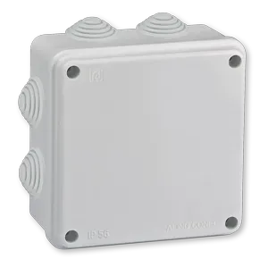 ALING-CONEL Razvodna kutija sa 8 ulaza na zidu 100x100x50 IP56 ABS g/b 650°C, siva