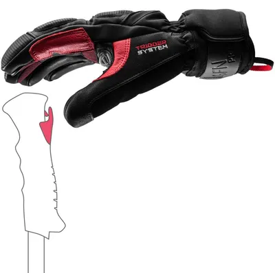 Leki Ski rukavice Griffin Pro 3D, Crno-crvene