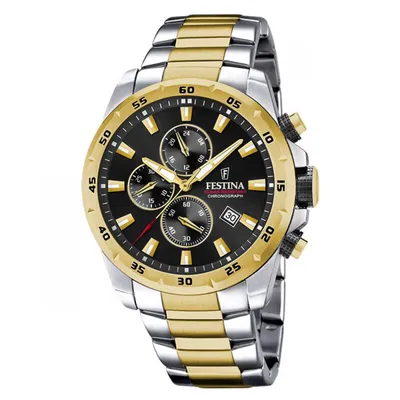 FESTINA Muški ručni sat F20562/4, Kvarcni mehanizam, Crno kućište, Srebrne boje