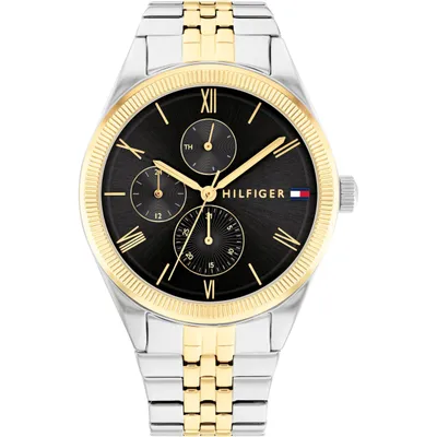 TOMMY HILFIGER Muški ručni sat 1782591, Kvarcni mehanizam, Crno kućište, Srebrne boje