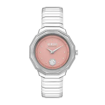 VERSUS VERSACE Ženski ručni sat VSPZL0421, Kvarcni mehanizam, Roze kućište, Srebrne boje