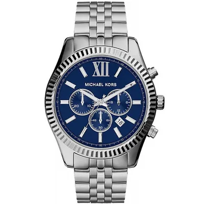 MICHAEL KORS Ženski ručni sat MK8280, Kvarcni mehanizam, Plavo kućište, Srebrne boje